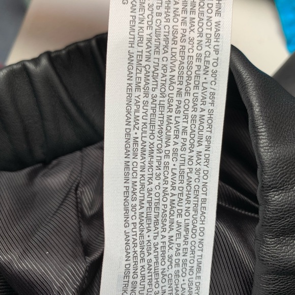 Mango Faux Leather Sleeveless Biker Jacket Vest Black XL - Picture 7 of 8